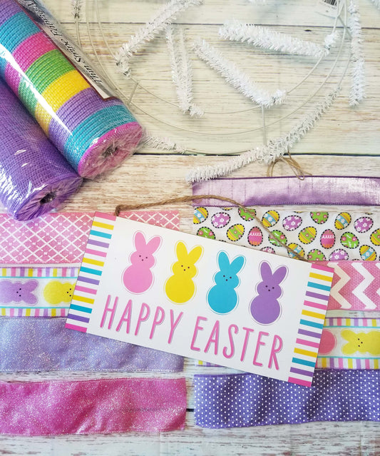 Easter Wreath Kit | Happy Easter - Designer DIY