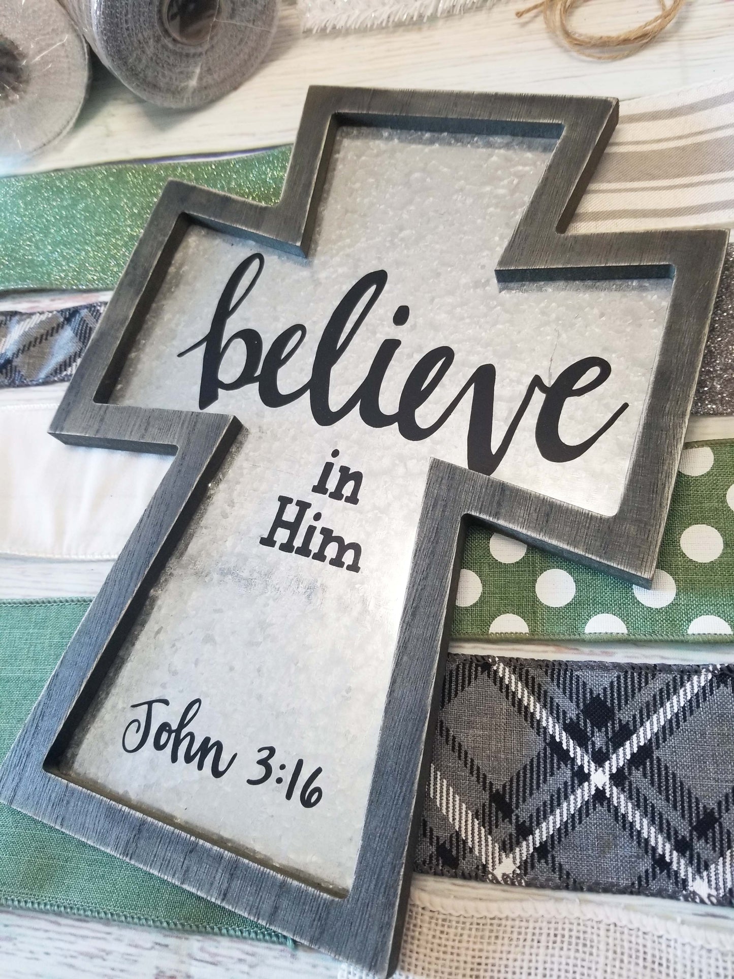 Religious Wreath Kit | Believe in Him - Designer DIY