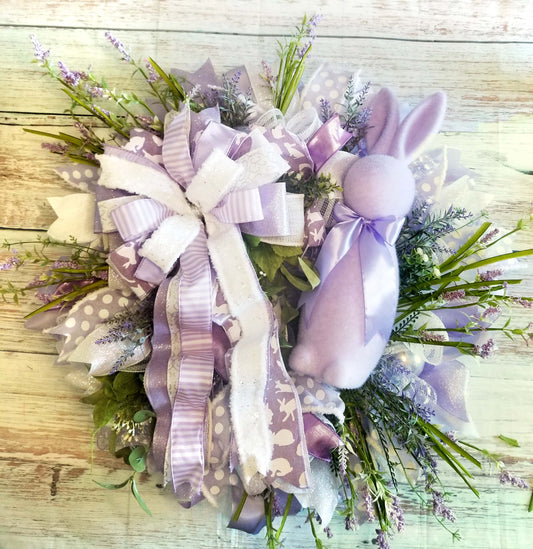 Lavender Easter Bunny Wreath