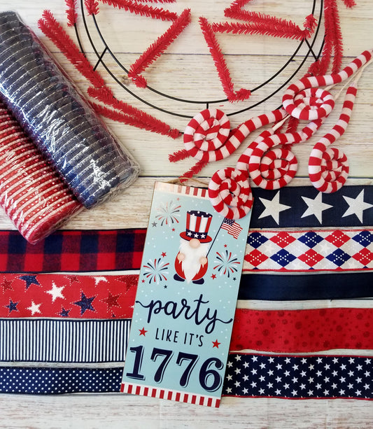 Patriotic Wreath Kit | Party Like It's 1776 - Designer DIY