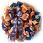 Fall Pumpkin Wreath | Navy, Copper, Leopard Print - Designer DIY