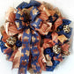 Fall Pumpkin Wreath | Navy, Copper, Leopard Print - Designer DIY