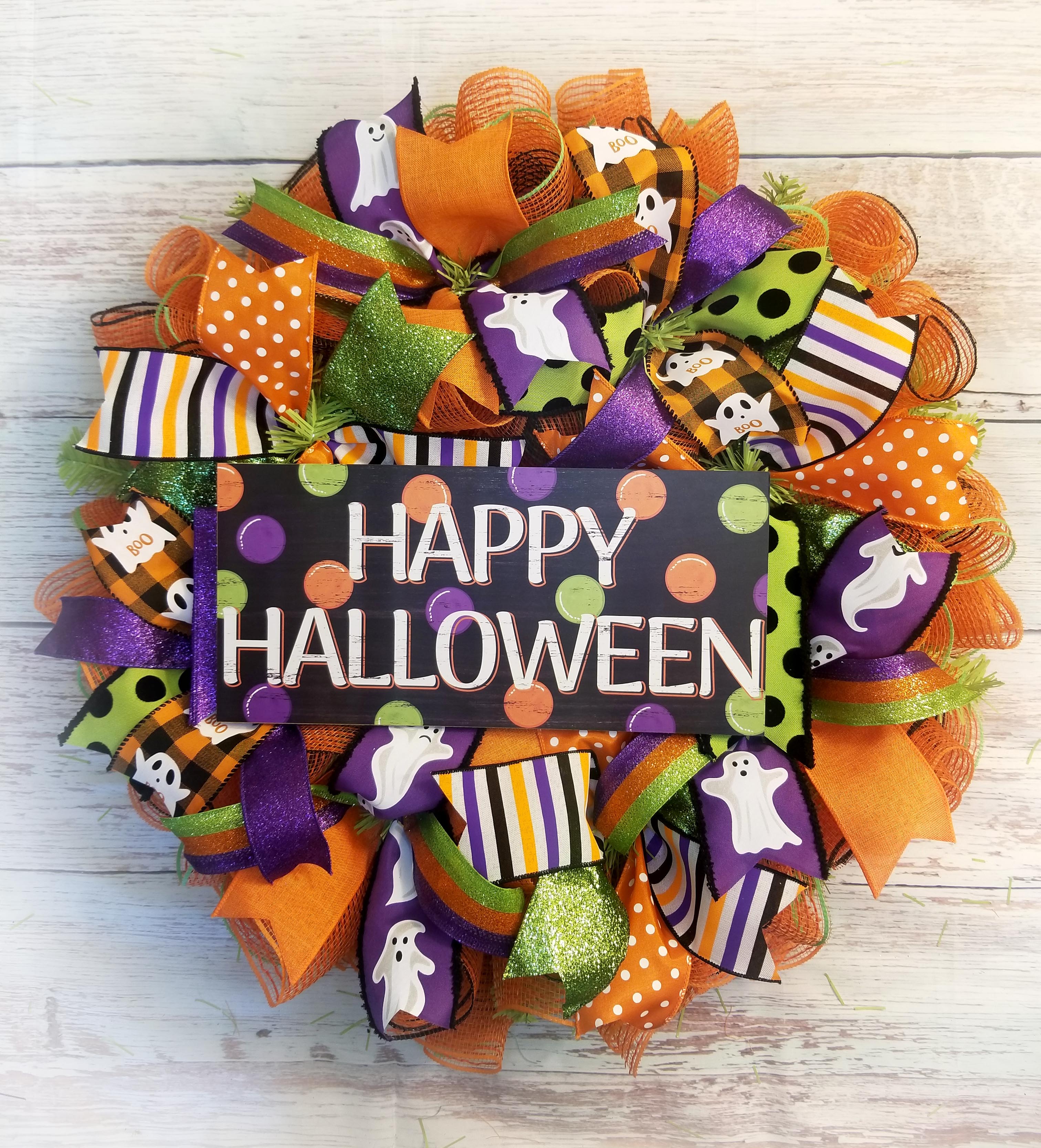 Happy Halloween Wreath 2024