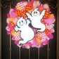 Halloween Wreath | Pink & Orange Ghosts