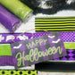 Happy Halloween Wreath Kit | Purple & Lime