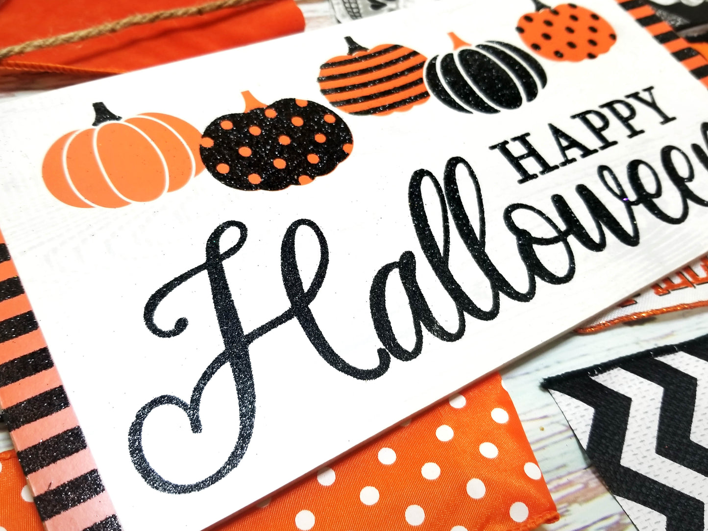 Happy Halloween Wreath Kit | Orange & Black