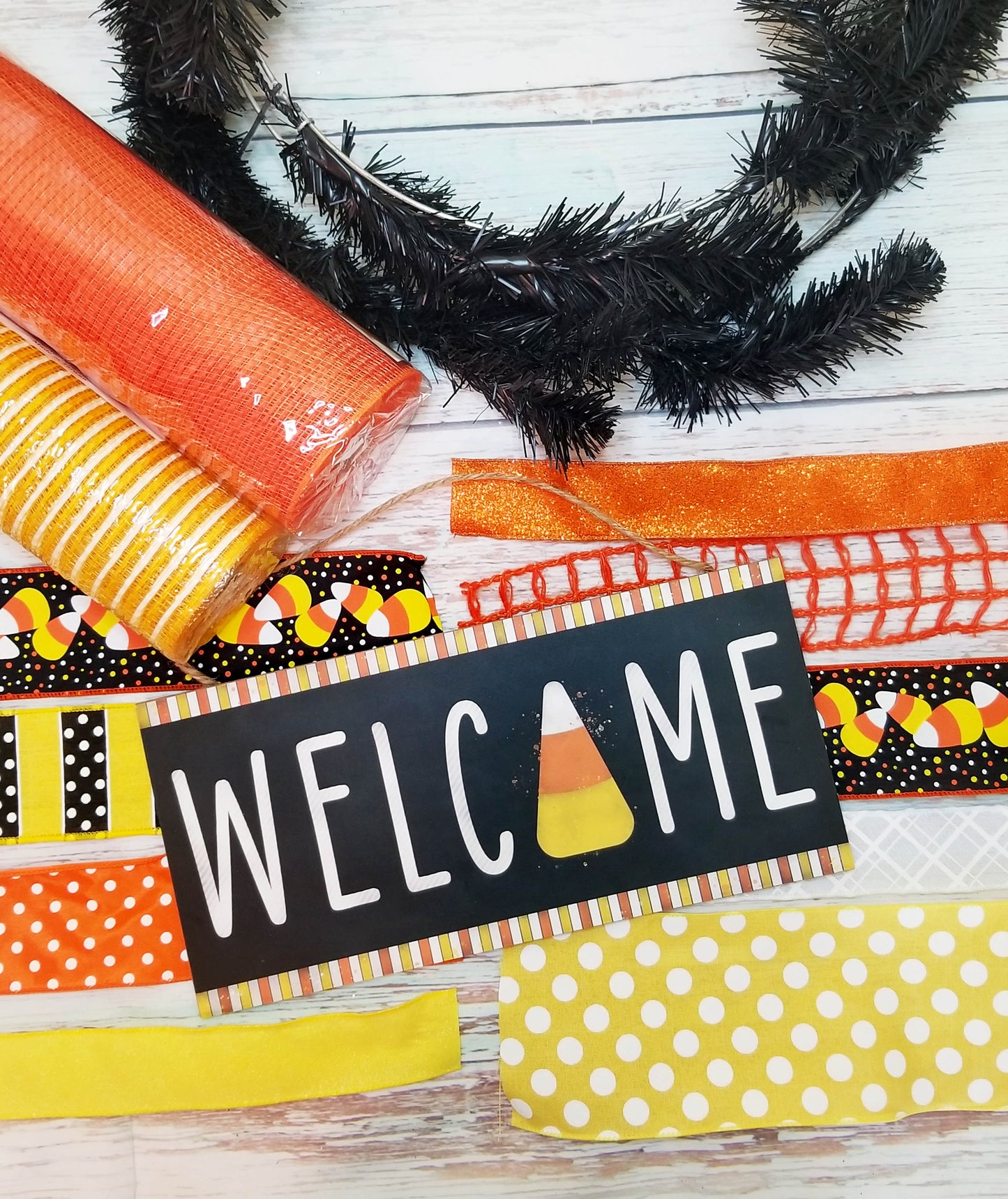 Halloween Wreath Kit | Candy Corn