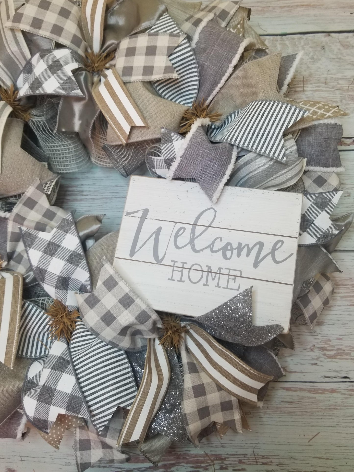 Welcome Home Wreath | Natural & Gray