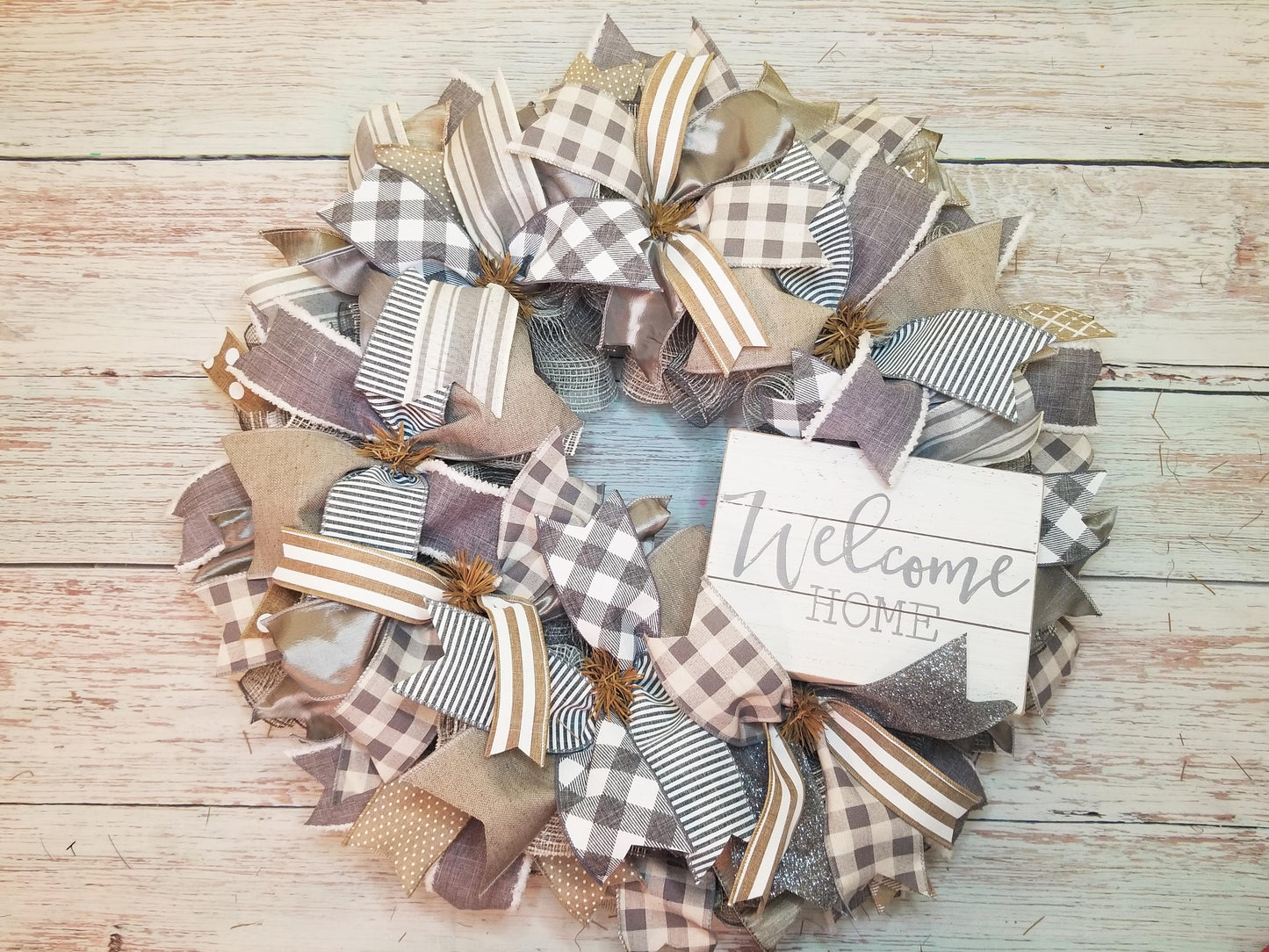 Welcome Home Wreath | Natural & Gray