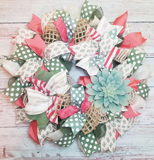 Succulent Wreath for Door