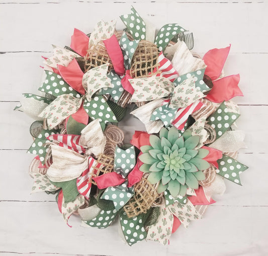 Succulent Wreath for Door