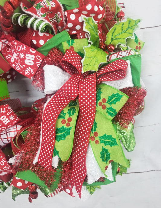 Whimsical Christmas Wreath for Door