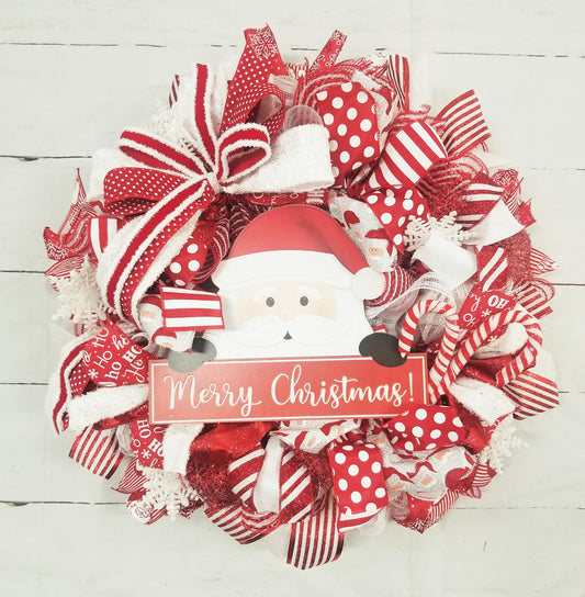 Santa Wreath for Christmas