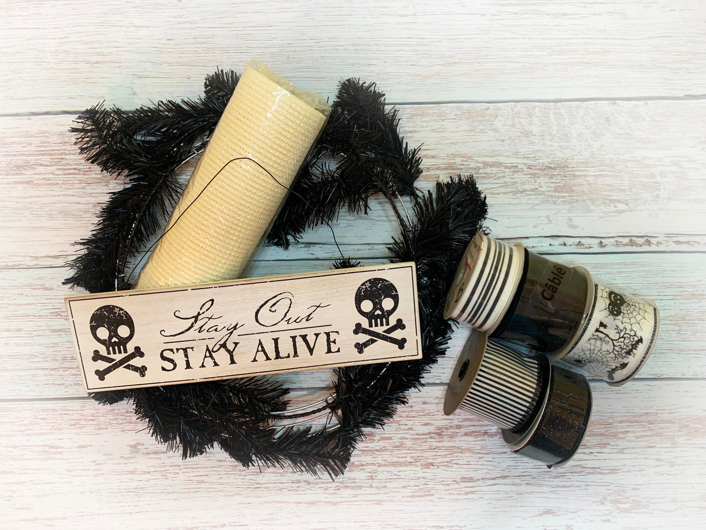 Halloween Wreath Making Kit | Stay Out Stay Alive