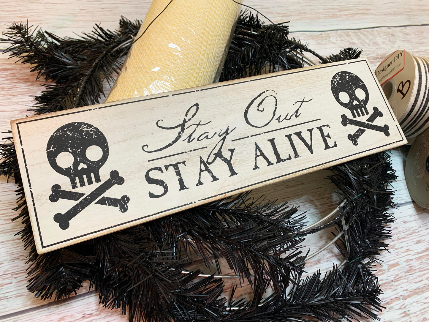 Halloween Wreath Making Kit | Stay Out Stay Alive