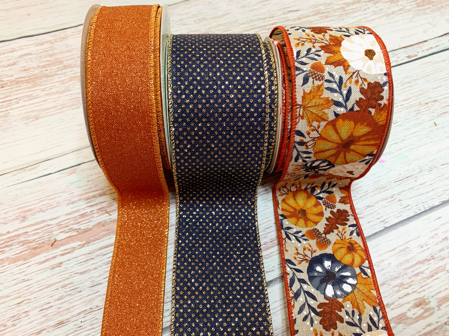 Ribbon Collection | Navy Orange Pumpkin