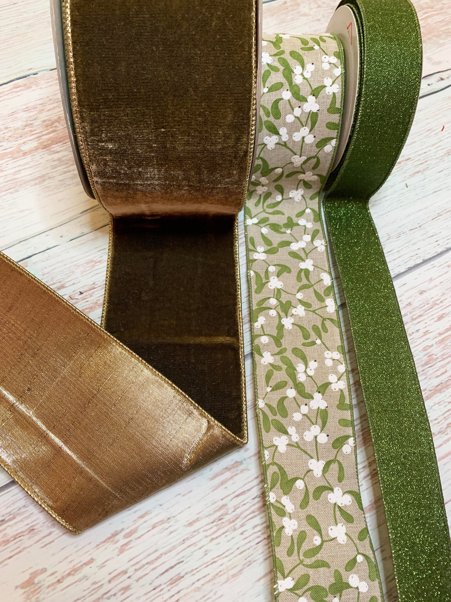 Ribbon Collection | Mistletoe Mink & Moss