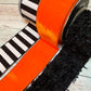 Ribbon Collection | Orange Velvet, Black Faux Feather, Black Glitter Stripe