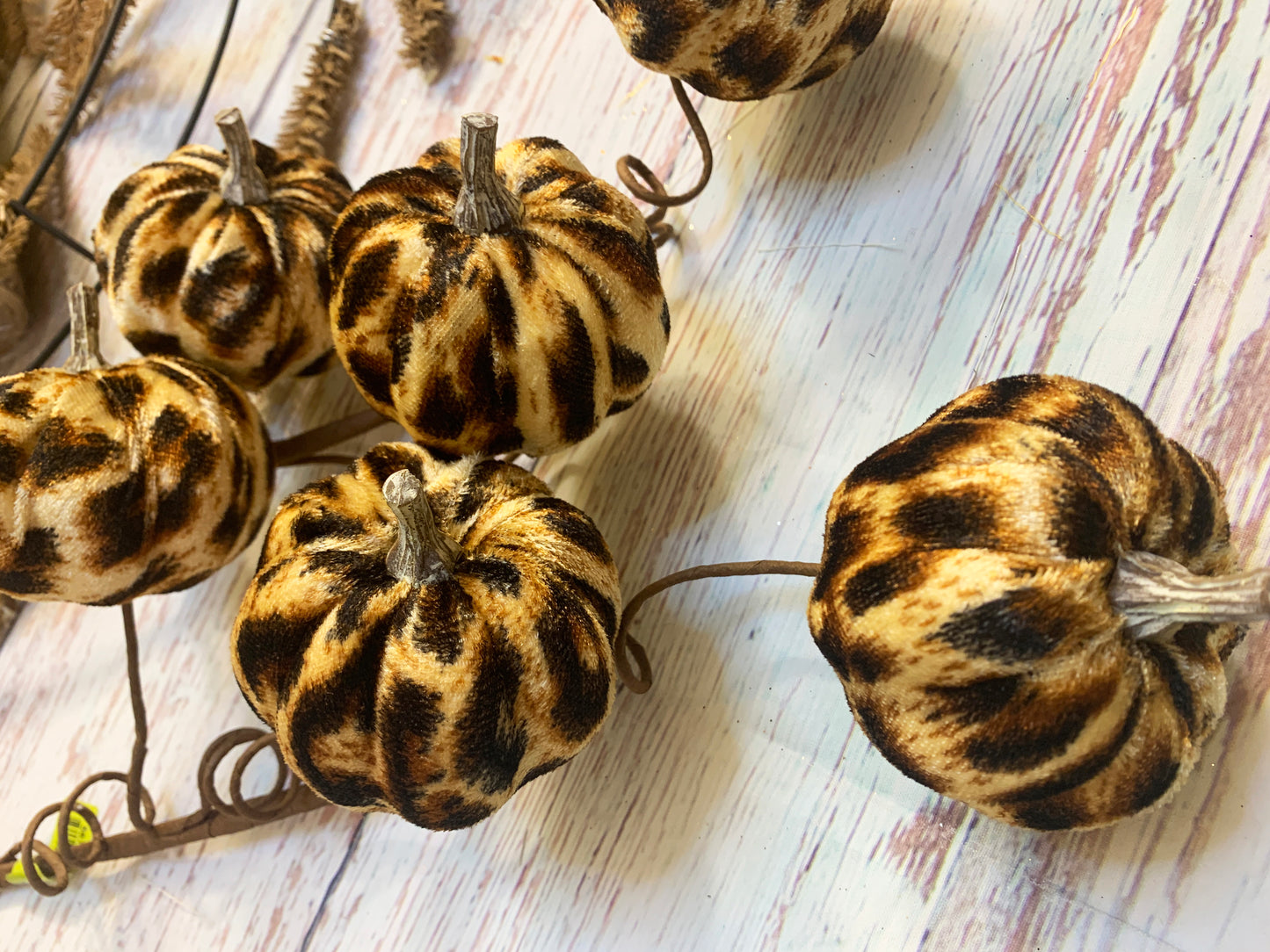 Fall Wreath Making Kit | Leopard Pumpkins