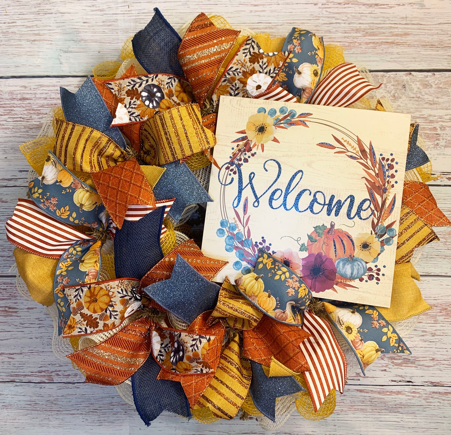 Fall Wreath for Door | Welcome