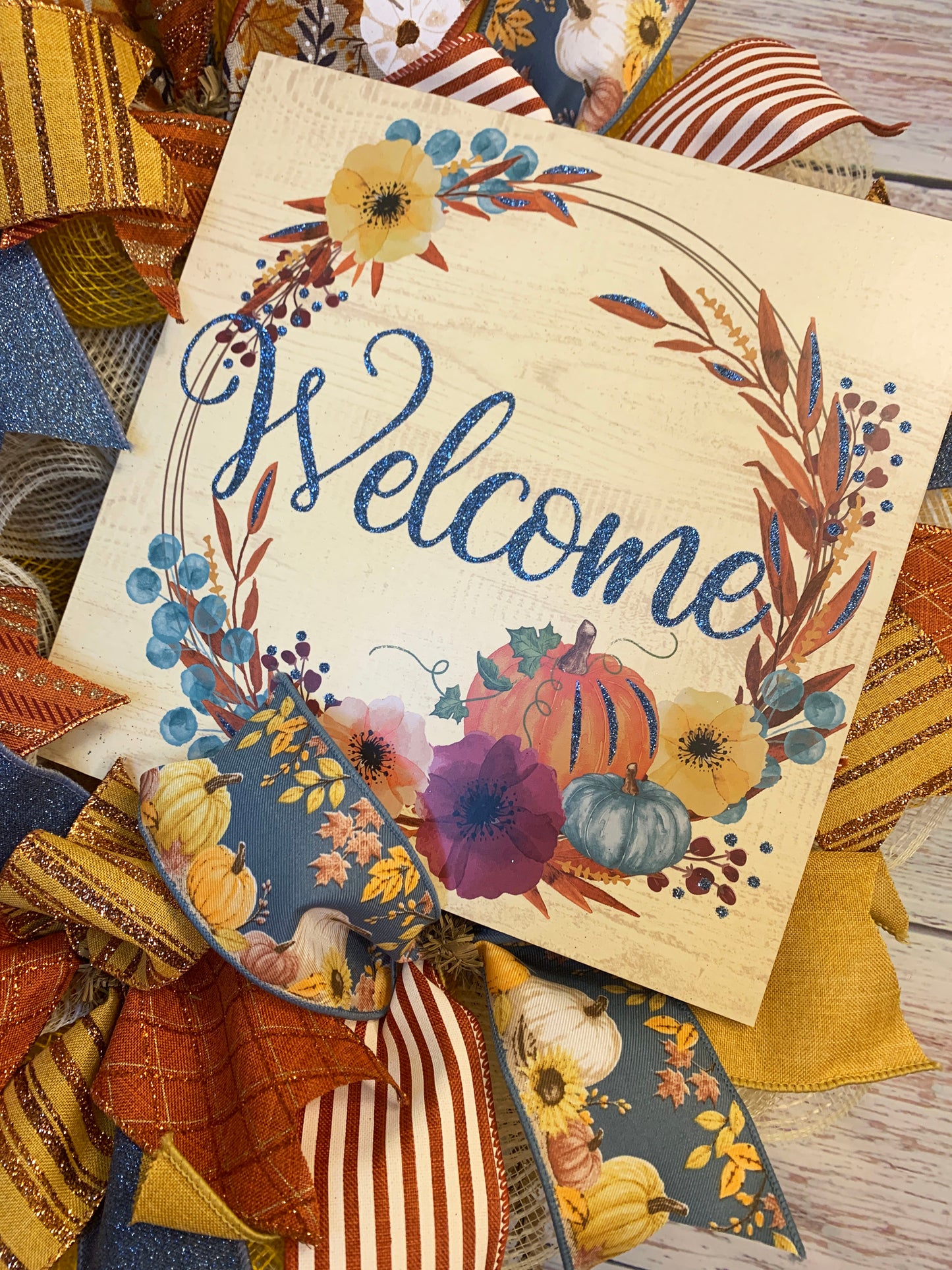 Fall Wreath for Door | Welcome