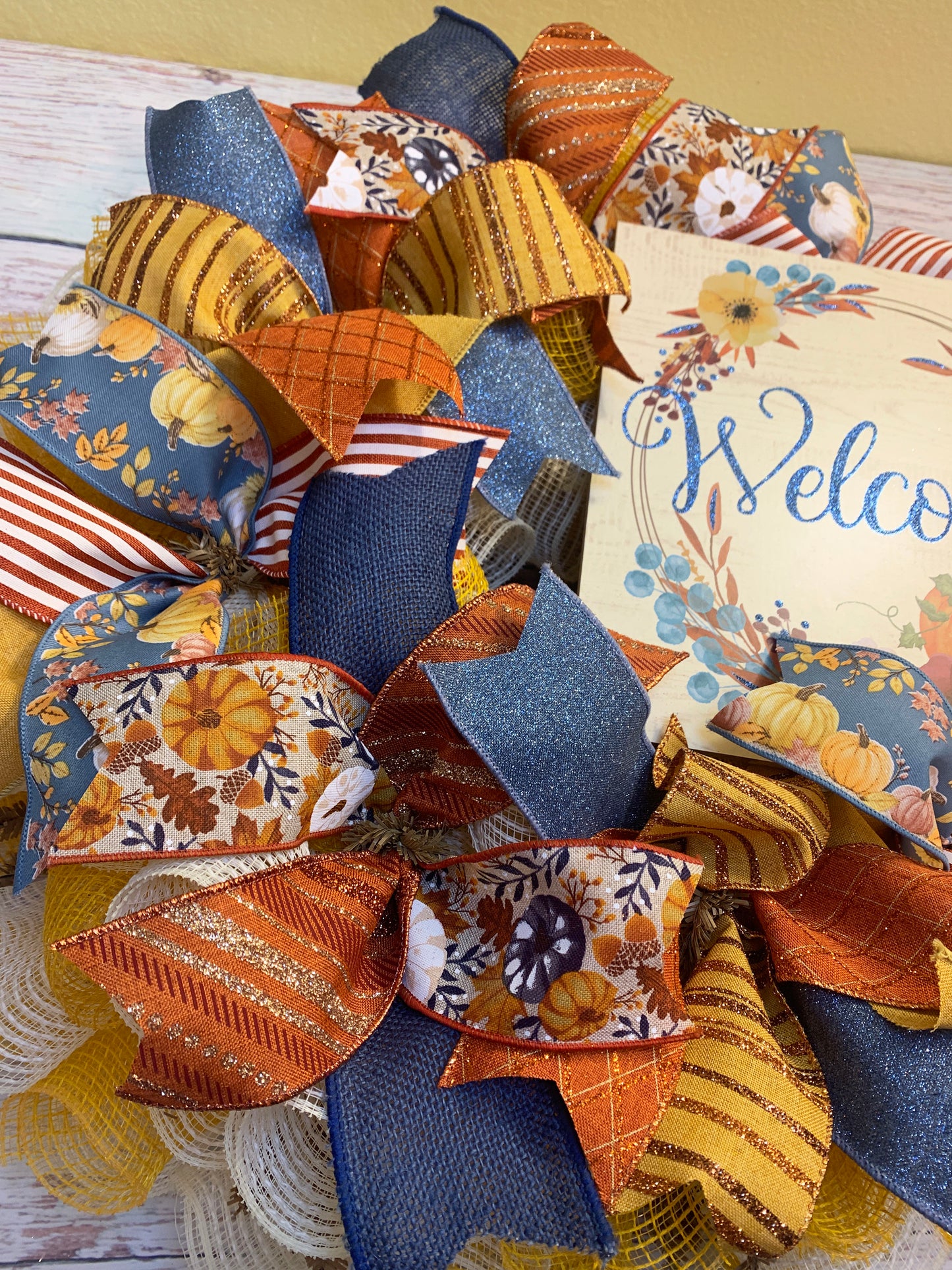 Fall Wreath for Door | Welcome