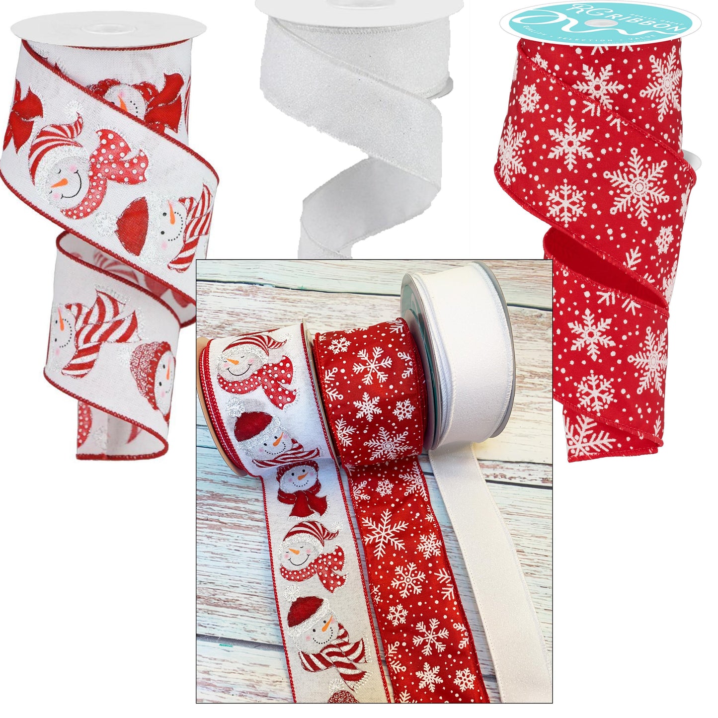 Ribbon Collection | Red White Snowman