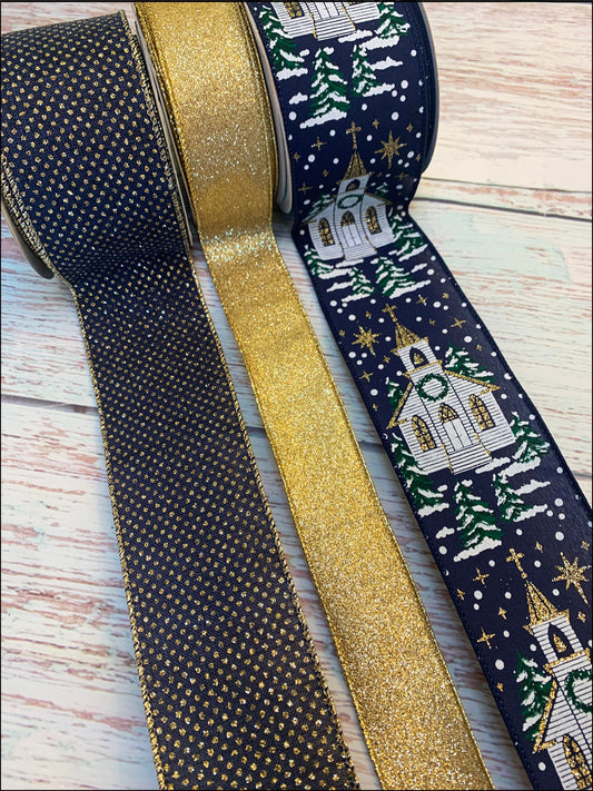 Ribbon Collection | Navy Gold Church