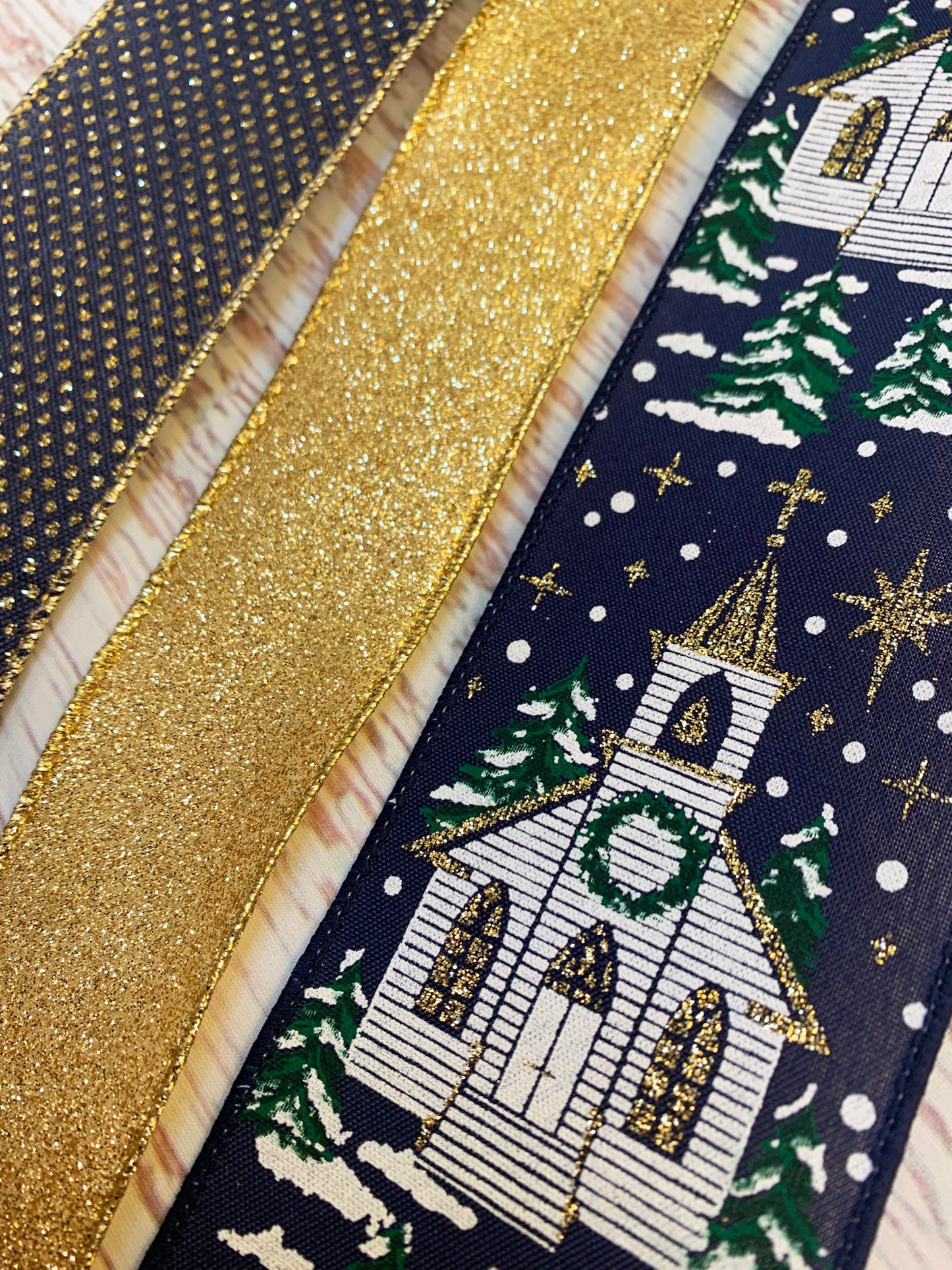 Ribbon Collection | Navy Gold Church