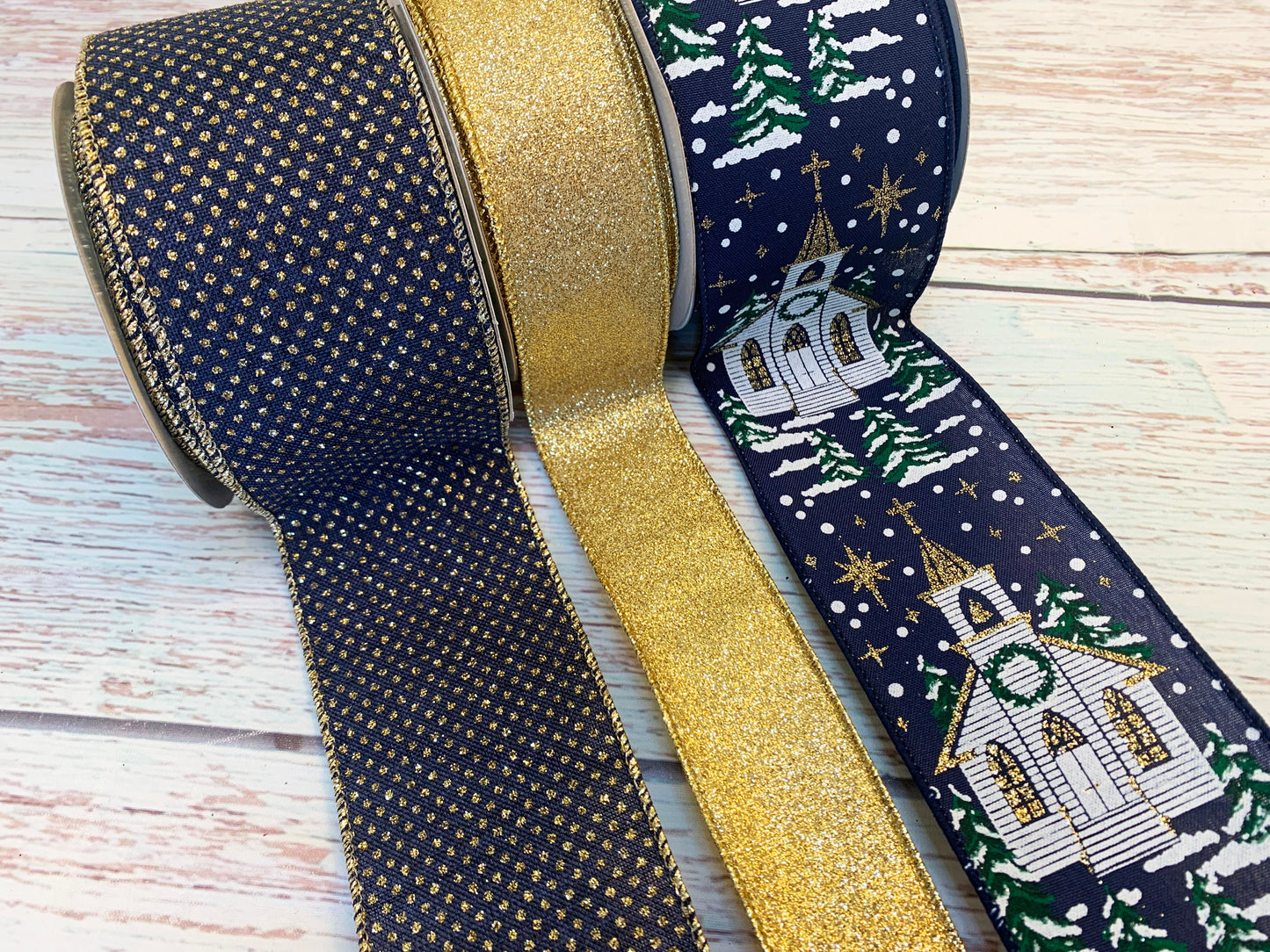 Ribbon Collection | Navy Gold Church