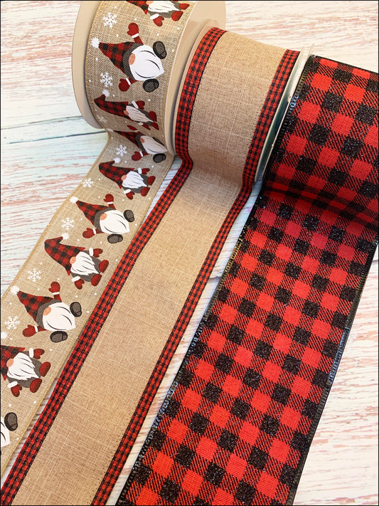 Ribbon Collection | Red Black Gnomes