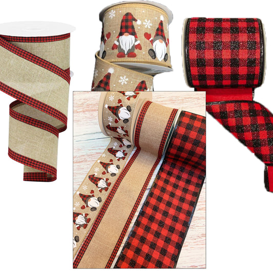 Ribbon Collection | Red Black Gnomes