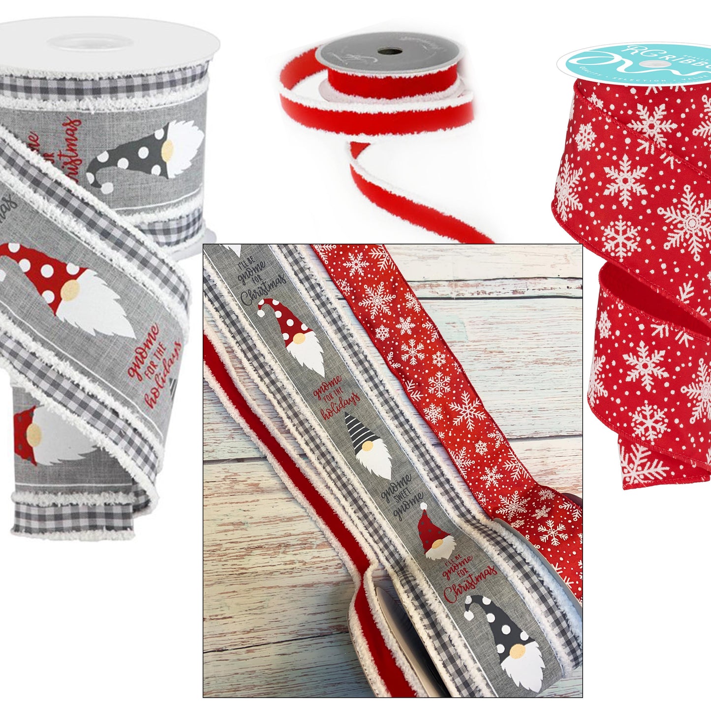 Ribbon Collection | Red Gray Gnomes