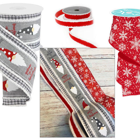 Ribbon Collection | Red Gray Gnomes