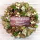 Fal Wreath for Door | Thankful, Grateful, Blessed