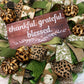 Fal Wreath for Door | Thankful, Grateful, Blessed