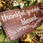 Fal Wreath for Door | Thankful, Grateful, Blessed