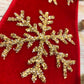 Ribbon Collection | Red Gold Snowflake