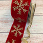 Ribbon Collection | Red Gold Snowflake