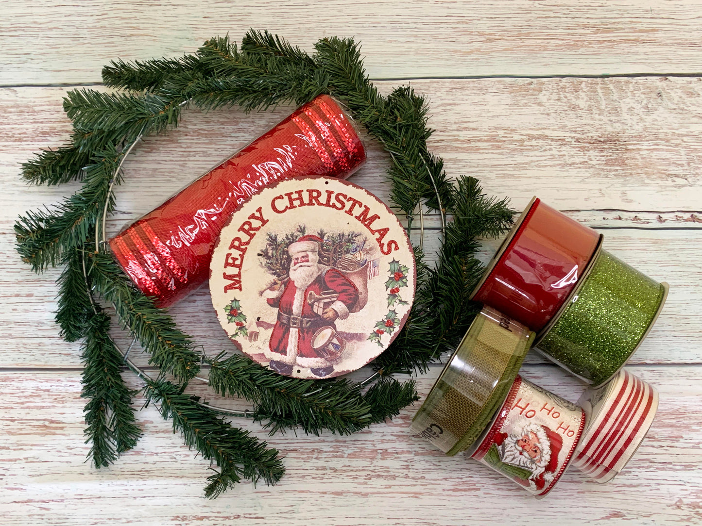 Christmas Wreath Making Kit | Santa Claus