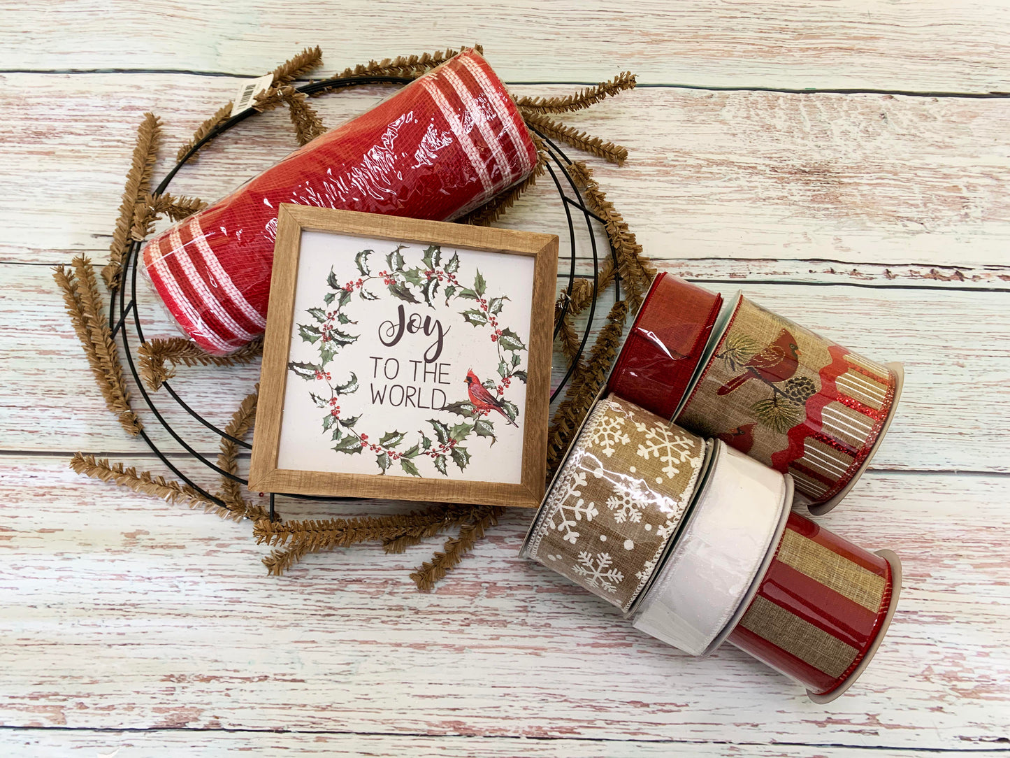 Joy To The World Christmas Wreath Making Kit