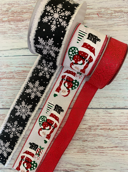 Ribbon Collection | Black & Red Santa Clause