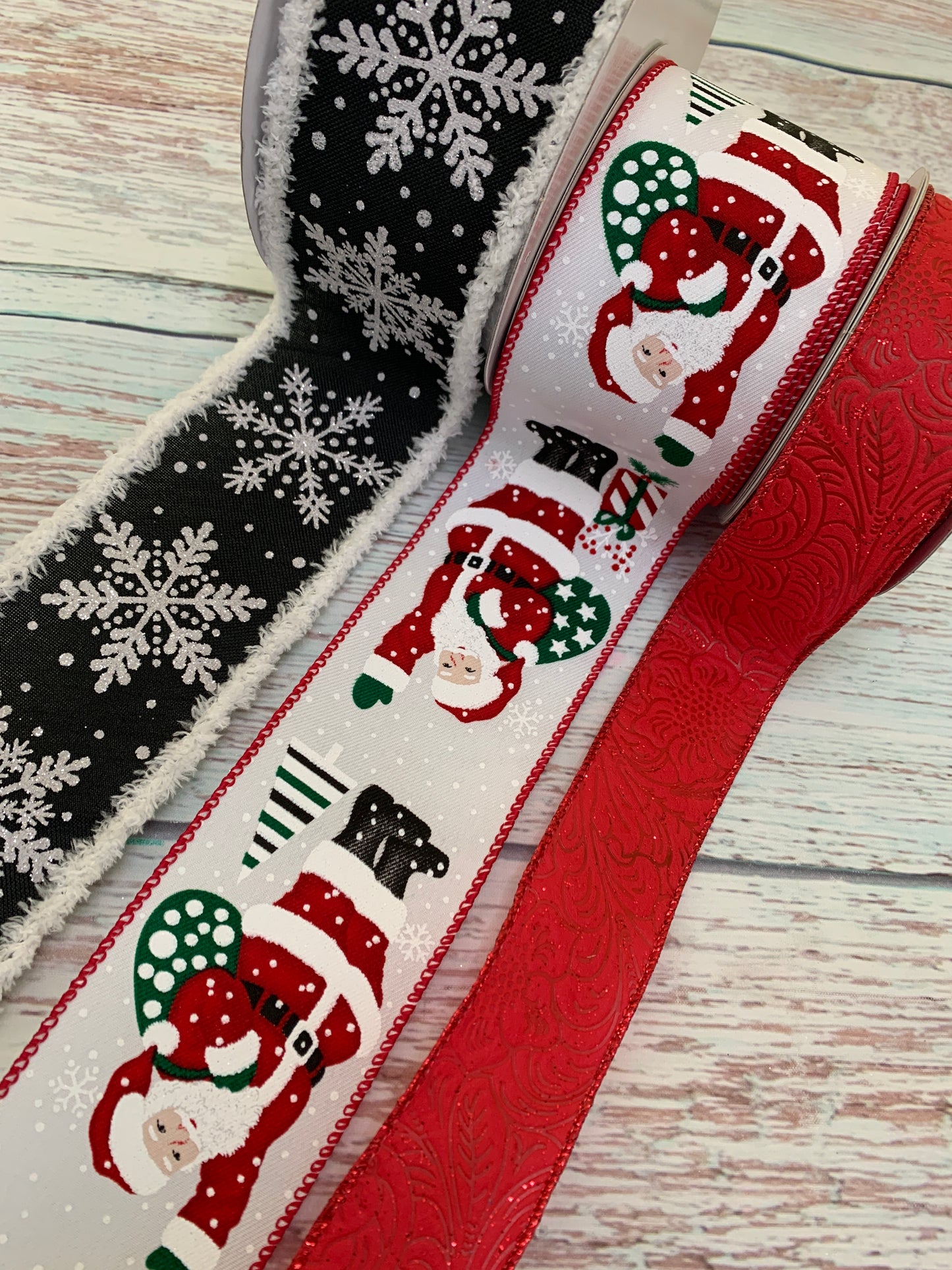 Ribbon Collection | Black & Red Santa Clause