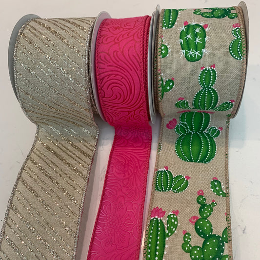 Ribbon Collection | Cactus | Pink & Champagne