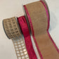 Ribbon Collection | Pink Sequin & Burlap