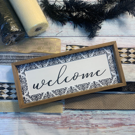 Welcome Wreath Kit | Black and Ivory