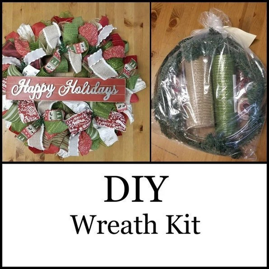 Happy Holidays Christmas Wreath Kit - Designer DIY