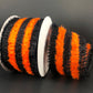 2.5" Orange & Black Fuzzy Stripe Ribbon - Designer DIY