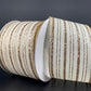 2.5" Champagne Glitter Stripe Ribbon | Ivory & Champagne - Designer DIY