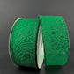 1.5" Emerald Flower Embossed Ribbon